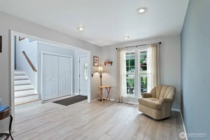 View of entryway from dining room