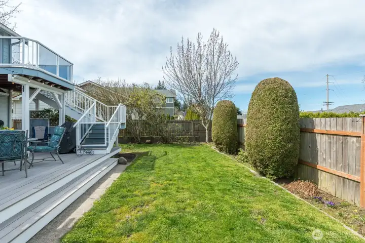Fully fenced back yard!