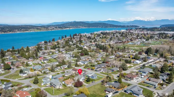 View of Puget Sound an surrounding Islands.