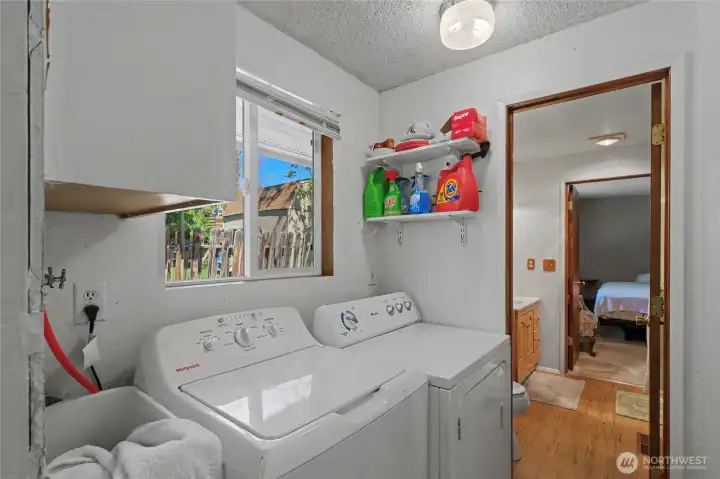 Laundry Room off Primary Bath and Kitchen