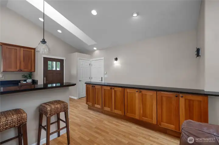 Lots of cabinets and counterspace