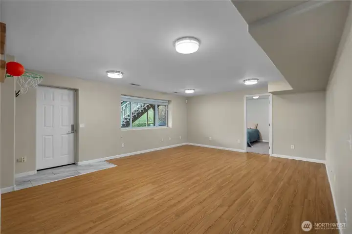 Large Rec Room in daylight basement