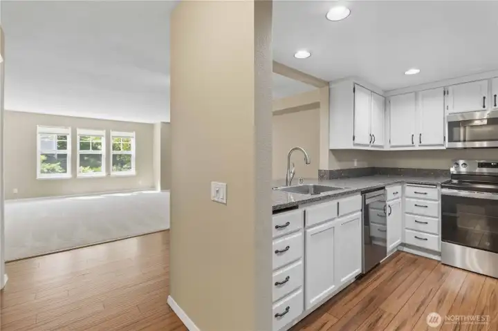Kitchen and Living room