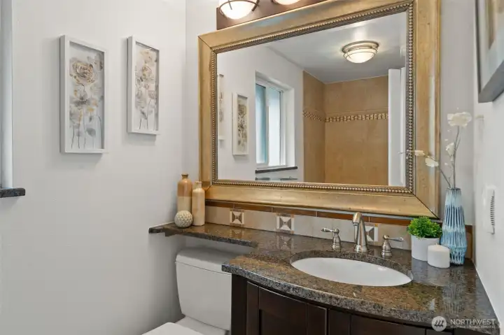 Hall Bathroom - Main Level with bathtub Hall Bathroom - Main Level with bathtub