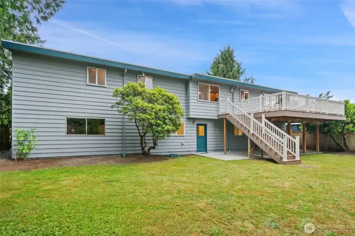 Generous backyard with easy stair access to main level. Generous backyard with easy stair access to main level.