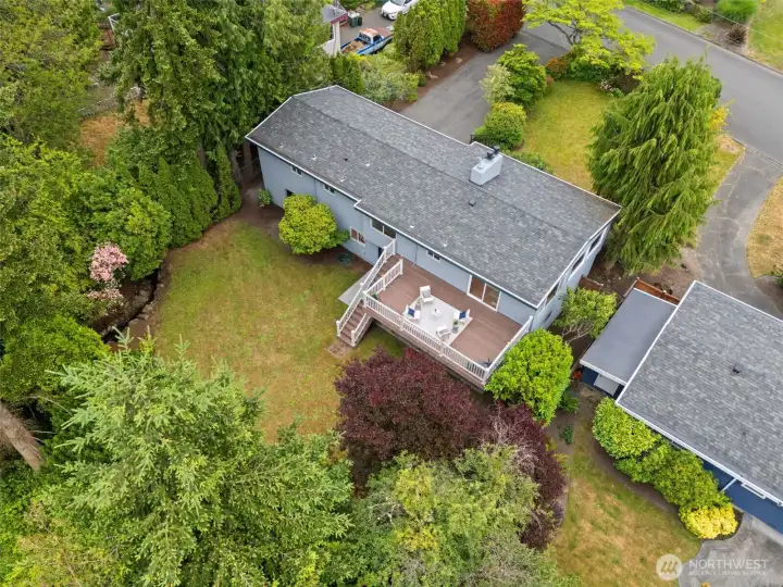 Aerial shot of home and property Aerial shot of home and property