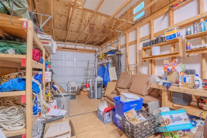 Spacious garage/storage room.
