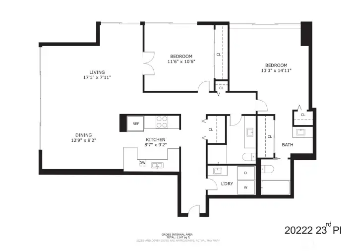 Floor plan of unit #402 Floor plan of unit #402