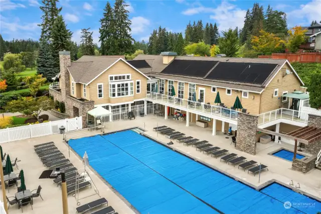 TOS clubhouse and pool along with golf course, tennis courts and park round out the amenities.