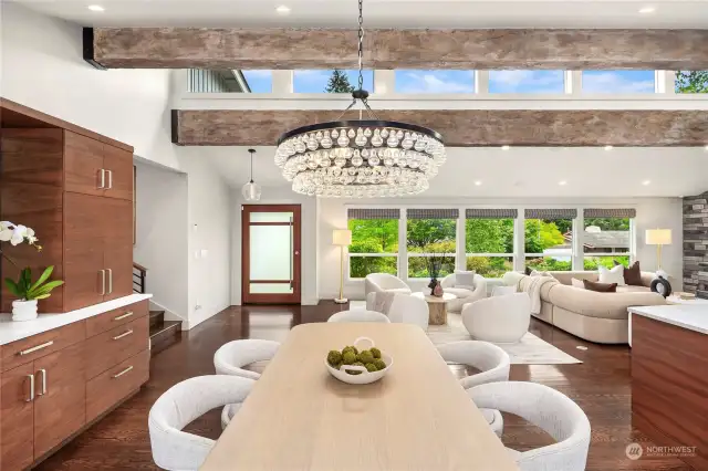 Beautiful dining room with built-in buffet