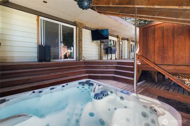 Hot tub area