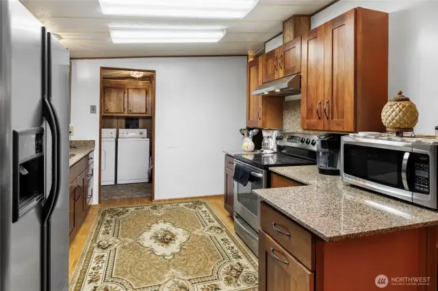 Kitchen connected to the Laundry room