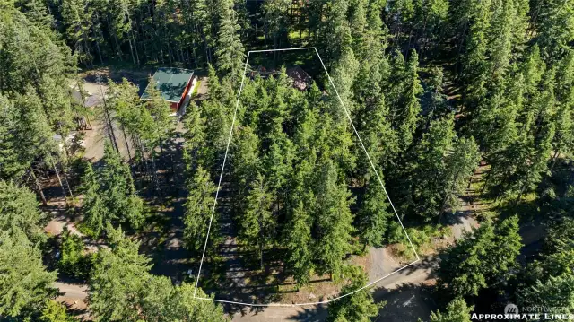 Aerial view of the property