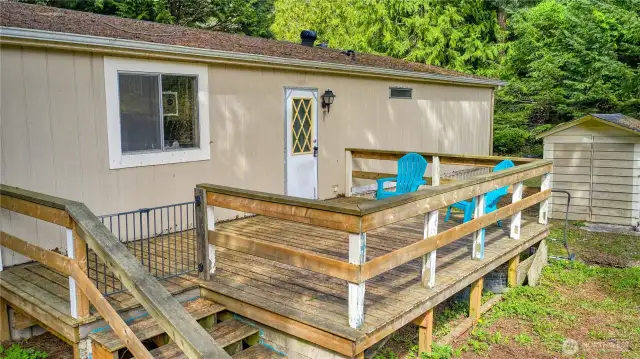 south west facing deck