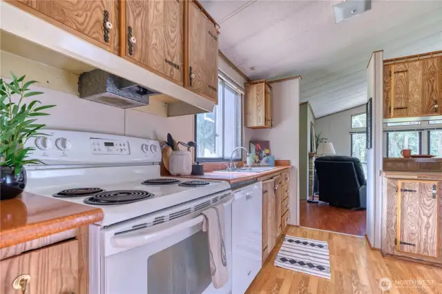 Kitchen with ample strorage.