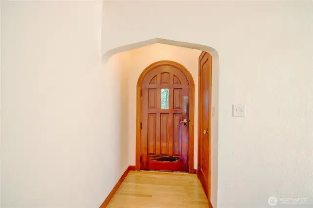 Inside front door.