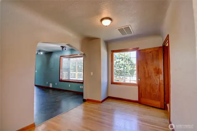 Dining room also has access to living room, stairs and kitchen.