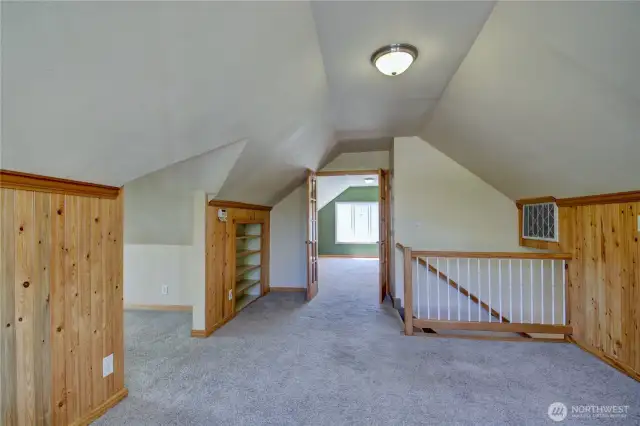 Lots of space upstairs with additional storage.