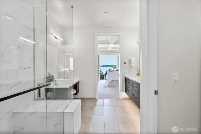 The views reach all the way to the primary bath.