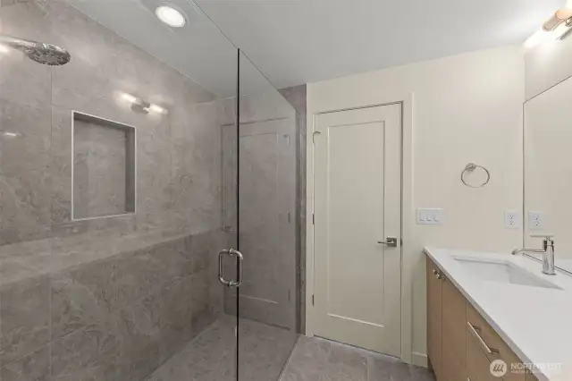Photos of model home with similar finishes & floor plan.