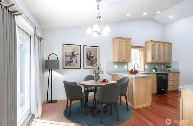 Virtual Staged Kitchen and Dining Area