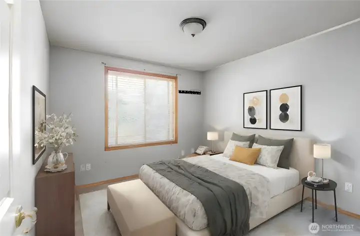 Virtually Staged Bedroom2 Upstairs