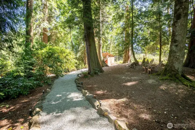 Backyard Pathway For Peaceful Walks.