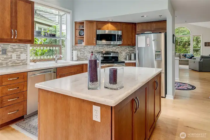 Abundant natural light from numerous southern and western facing windows. Year round natural light!