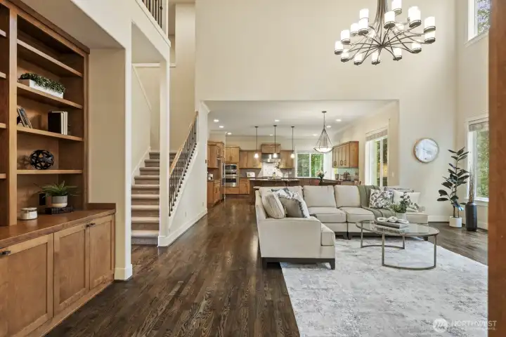 Smart built-ins throughout the home ensure that everything has its place.
