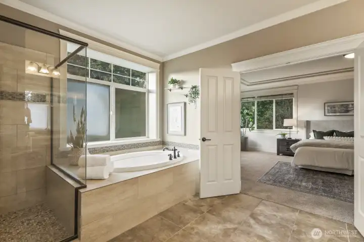 The 5-piece primary ensuite will make getting ready every day feel like a trip to the spa.