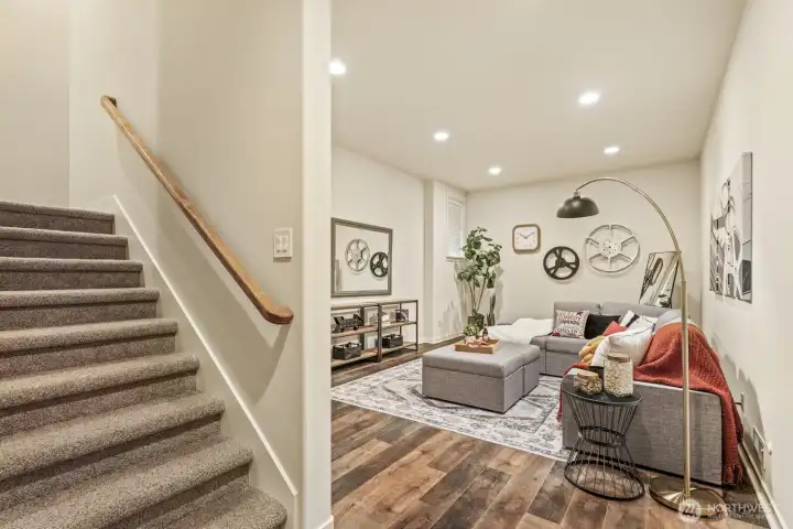 But wait, there's more! Head downstairs to check out even more space.