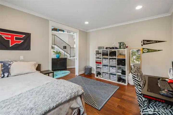 Office/den on the main floor, just to the right as you enter the home. Currently being used as a bedroom.