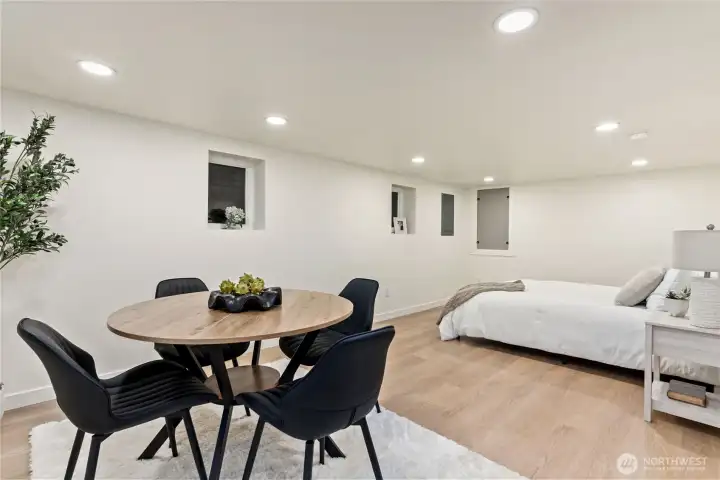 Leaving area in basement.