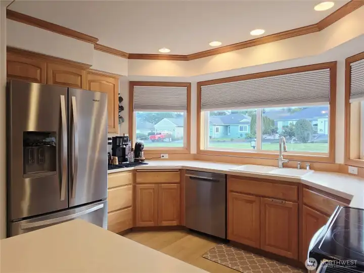 Overlooking greenbelt in subdivision