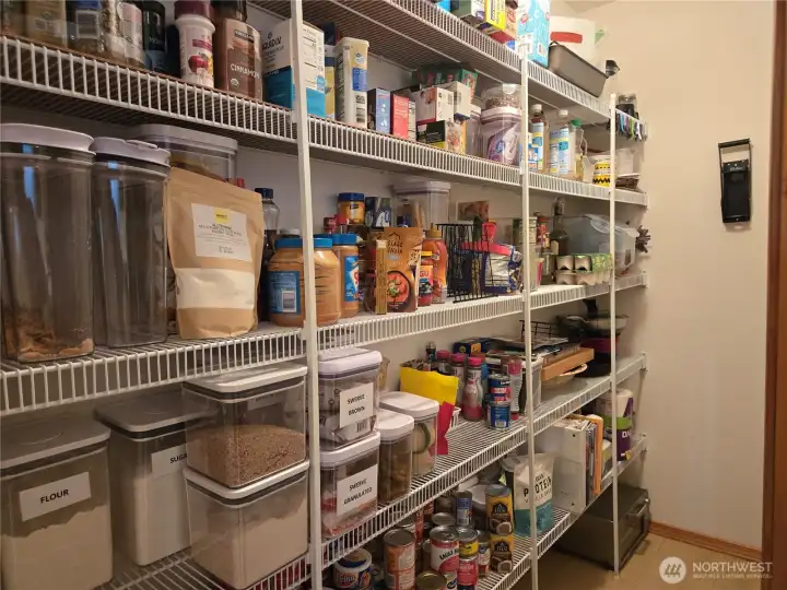 Spacious walk in pantry
