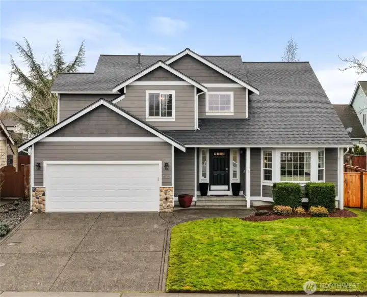 This beautifully updated Bonney Lake home is ideally located in the heart of the Springhaven neighborhood, offering both comfort and convenience. Recent improvements include new LVP hardwood flooring and carpet installed in 2022, a brand-new roof in 2025, and a new garage door added in 2019. Both the main-level half bath and the upstairs full bath have been tastefully updated, making this home truly move-in ready with the big-ticket items already done.