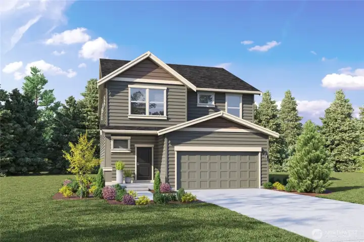 Rendering is representational. Actual home is under construction. Colors, materials, and features may vary. See site agent for details.