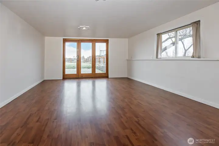 Lower level living area