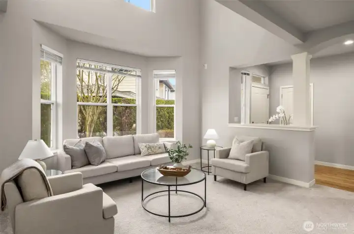 Soaring vaulted ceilings