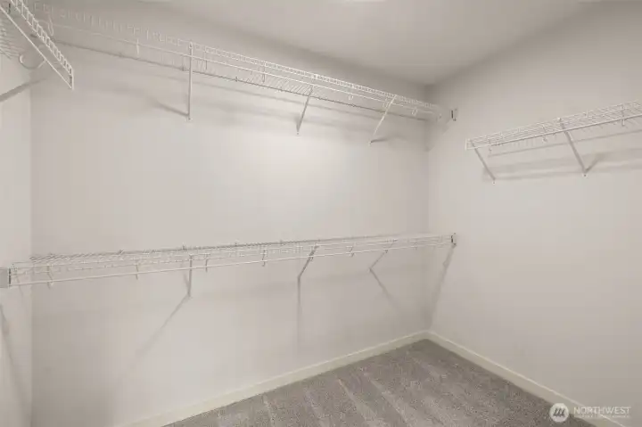 Spacious walk in closet