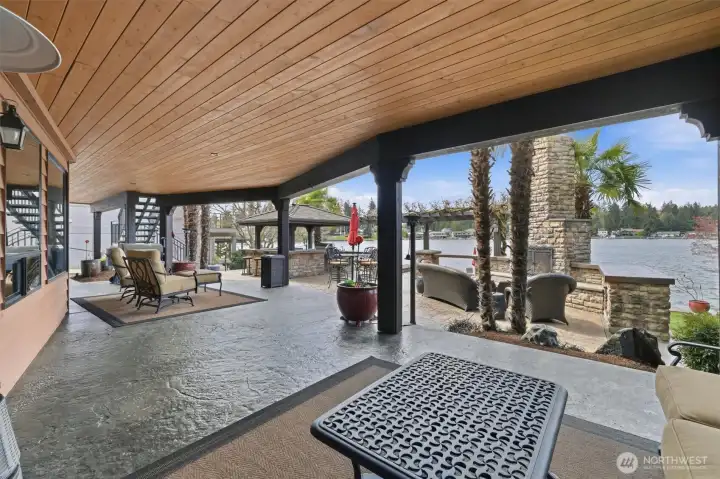 Plenty of covered patio space to entertain in all weather and enjoy the views year-round!