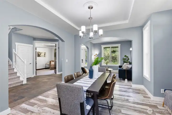 Spacious dining room