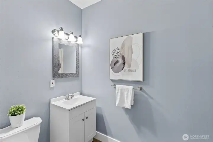 Main level powder room