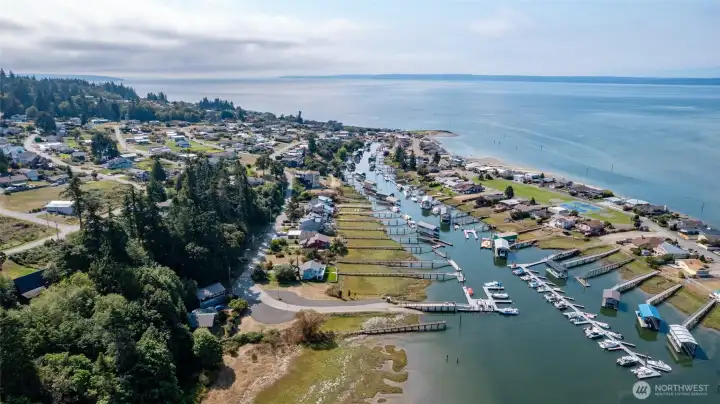Community marina and boat slips