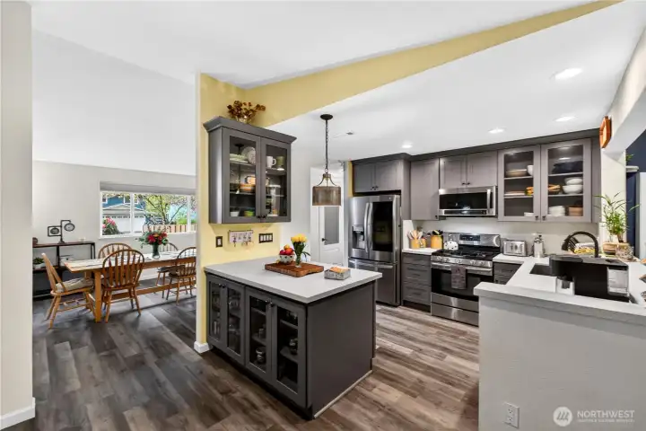 Open-concept layout effortlessly connects the kitchen to dining, creating an ideal space for everyday living and entertaining.