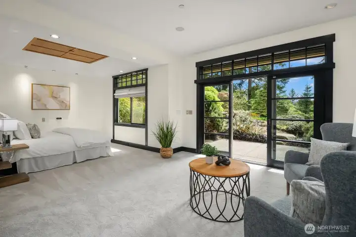 Private primary suite with sweet garden patio.