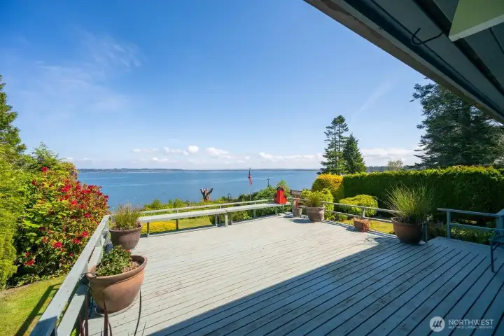Welcome to 6883 Holeman Ave, just look at that view of the Birch Bay and the Canadian Mountains.