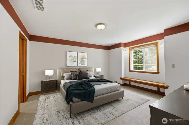 2nd guest room with a garden view