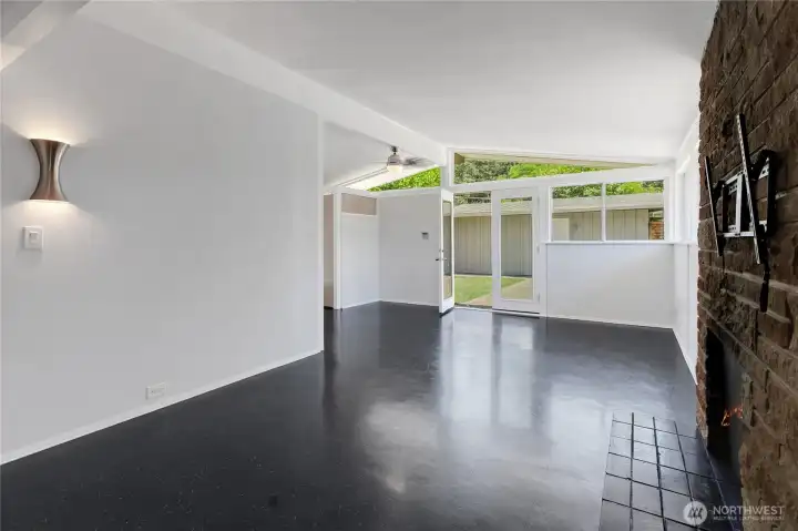 View from the living room looking towards the front entrance.