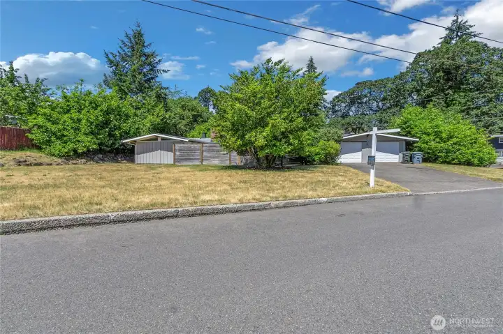 View of front of home from the street - tons of privacy!